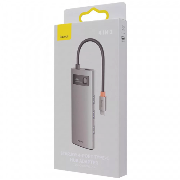 USB-хаб Baseus Metal Gleam Series 4-in-1 (4xUSB3.0)