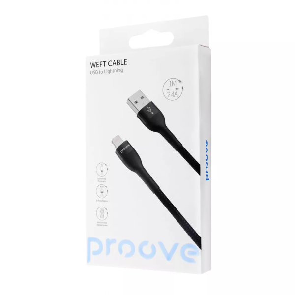 Кабель Proove Weft Lightning 2.4A (1m)