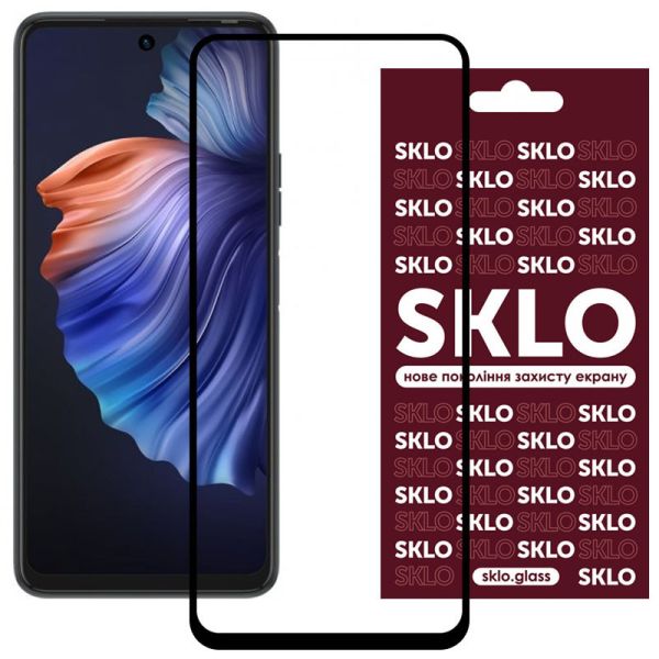 Захисне скло SKLO 3D (full glue) для TECNO Spark 8 Pro