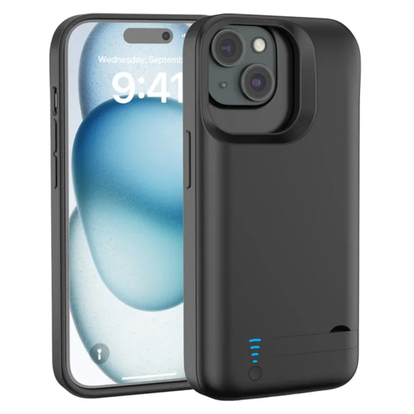 Чохол-зарядка для iPhone 15 Plus 6000 mAh black