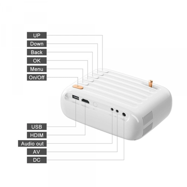 Проектор XON SmartView T3A (1280x720P, Wi-Fi, 5500Lm) (XVRA0804MW 689)