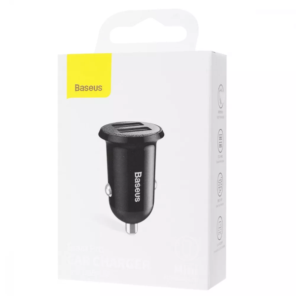 Автомобільне ЗУ Baseus Grain Pro 4.8A 2USB white