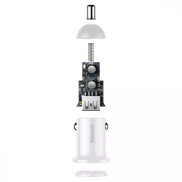 Автомобільне ЗУ Baseus Grain Pro 4.8A 2USB white