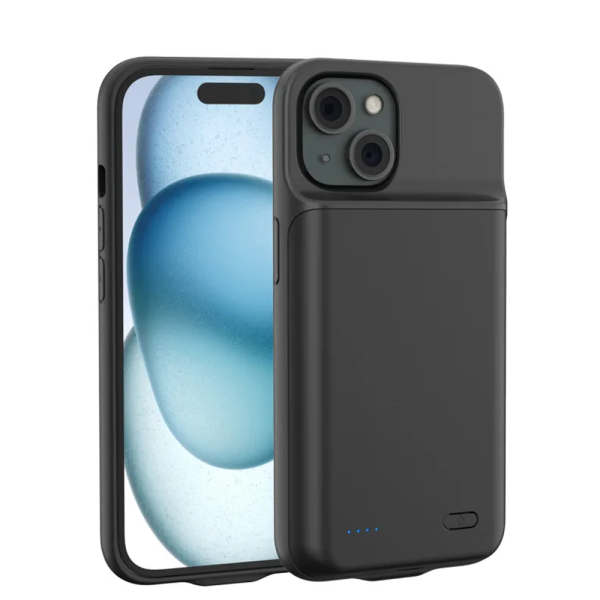 Чехол-зарядка для iPhone 15 Plus 6000 mAh black