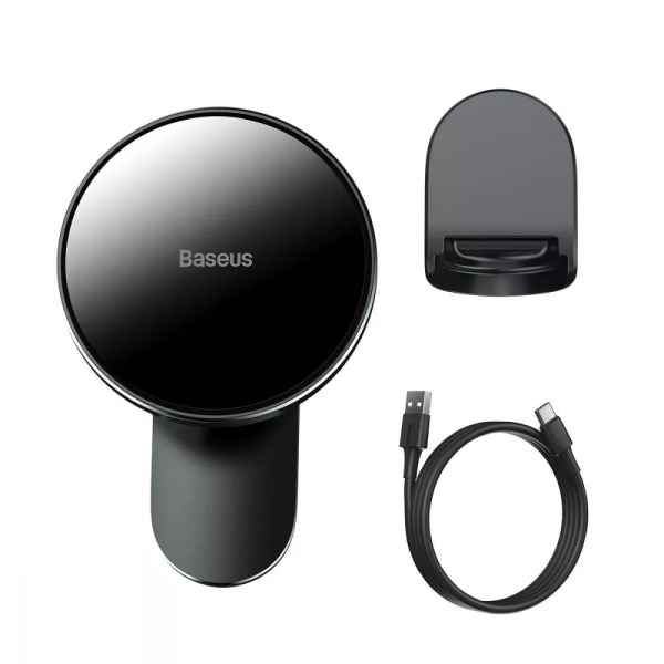 Автоутримувач з бездротовою зарядкою Baseus Big Energy 15W black