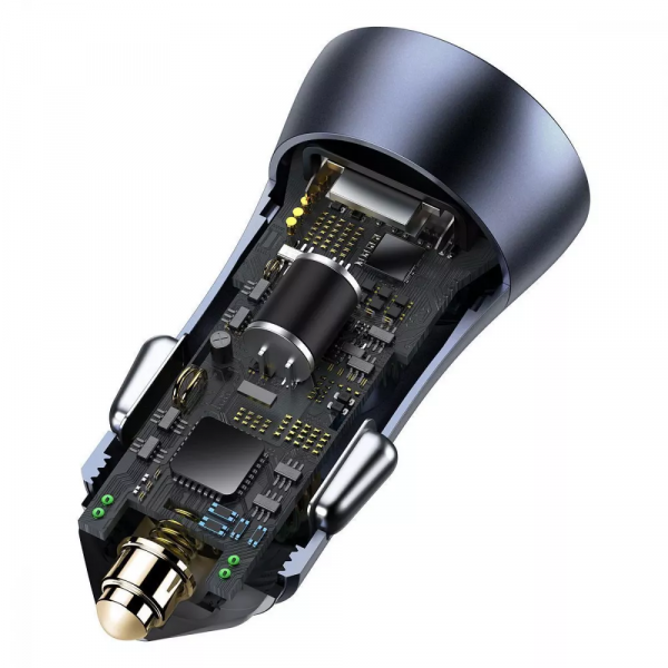 Автомобільне ЗУ Baseus Golden Contactor Pro 40W USB + Type-C blue
