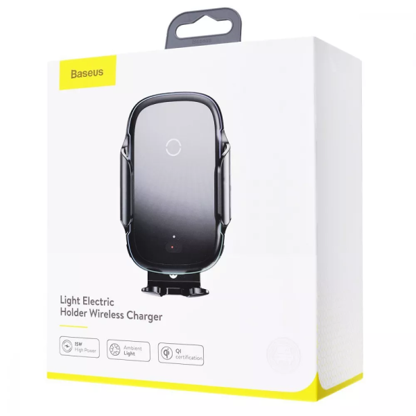 Автоутримувач з бездротовою зарядкою Baseus Light Electric 15W black
