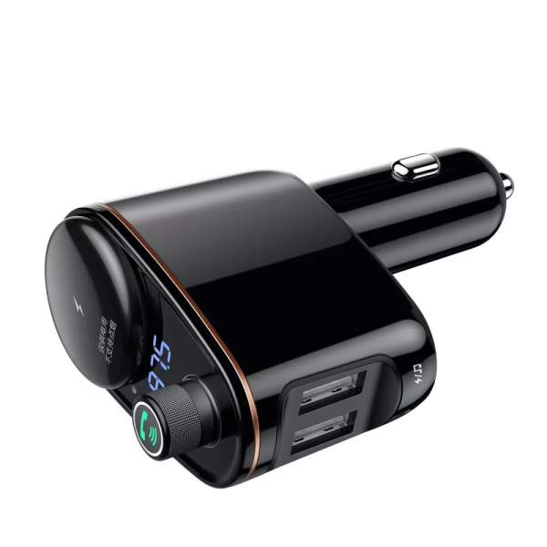 Автомобільне ЗУ Baseus FM Launcher Locomotive 3.4A 2USB black