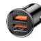 Автомобильное ЗУ Baseus Circular Plastic QC 3.0 30W 2USB black