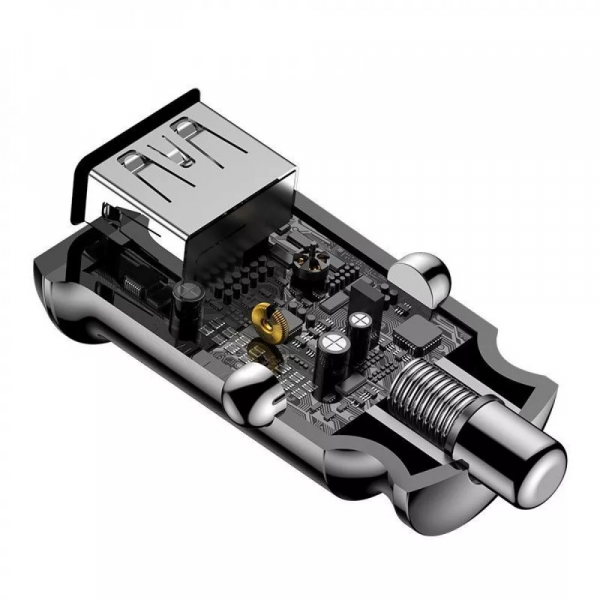 Автомобільне ЗУ Baseus Grain 3.1A 2USB white