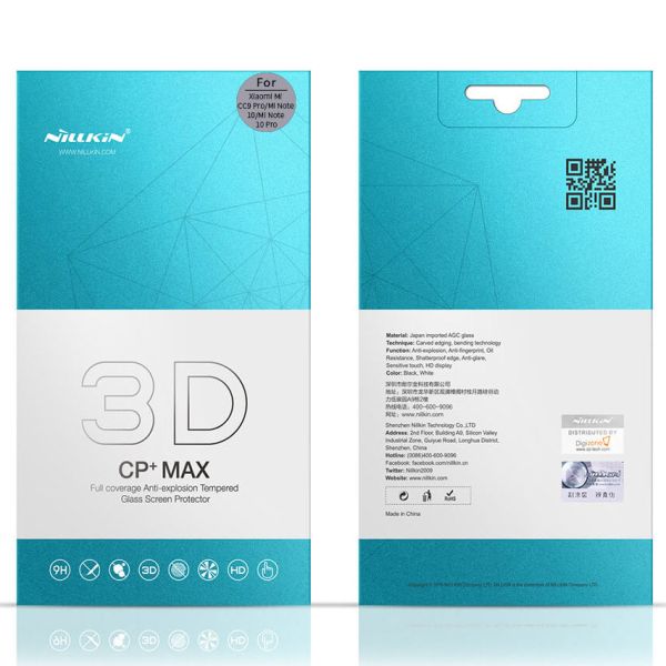 Захисне скло Nillkin (CP+ max 3D) для Xiaomi Mi Note 10 / Note 10 Pro / Mi CC9 Pro / Note 10 Lite
