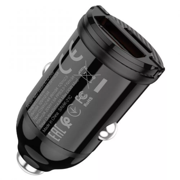 АЗУ Hoco NZ2 Link 30W (USB + Type-C) + Кабель Type-C to Lightning black
