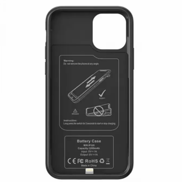 Чохол-акумулятор для iPhone 12, 12 Pro (4800 mAh) Black