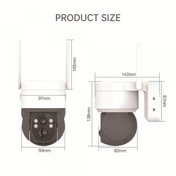 IP-камера вулична поворотна XON SmartCamera (NCBE21Y) Wi-Fi Solar 7200mAh (1080P) White