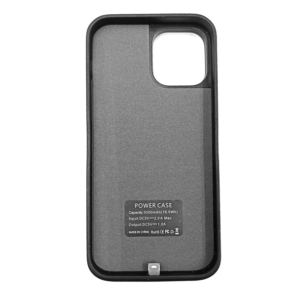 Чехол-аккумулятор для iPhone 12, 12 Pro (5000 mAh) Black