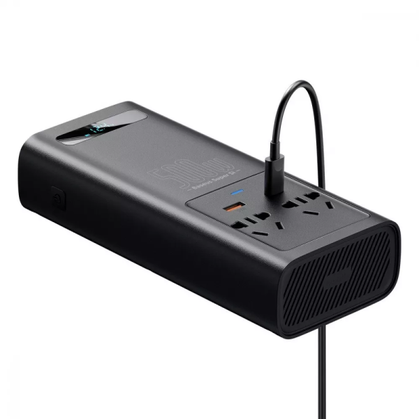 Автомобильный инвертор Baseus Super Si Inverter 500W (220V CN/EU) black