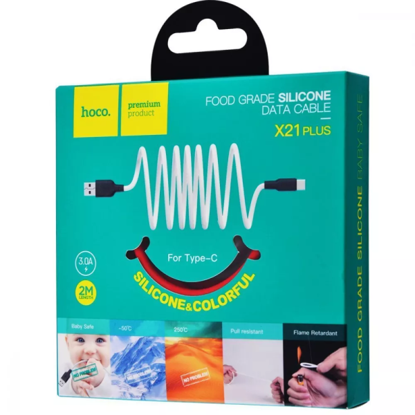 Кабель Hoco X21 Plus Silicone Type-C (1m)