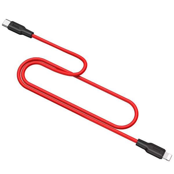 Кабель Hoco X21 Plus Silicone PD 20W Lightning (1m)