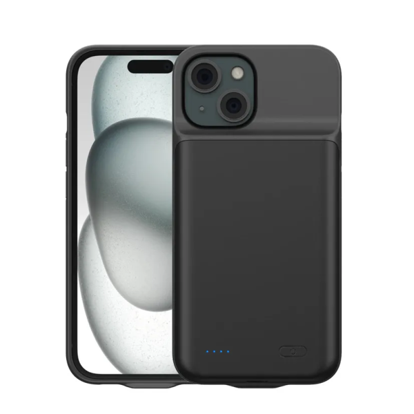 Чохол-зарядка для iPhone 15/15 Pro 5000 mAh black