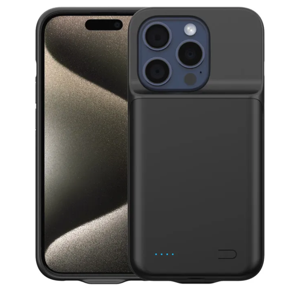 Чохол-зарядка для iPhone 15 Pro Max 6000 mAh black
