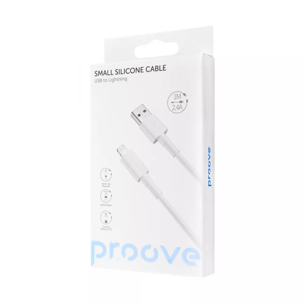 Кабель Proove Small Silicone Lightning 2.4A (1m)