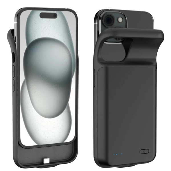Чохол-зарядка для iPhone 15/15 Pro 5000 mAh black