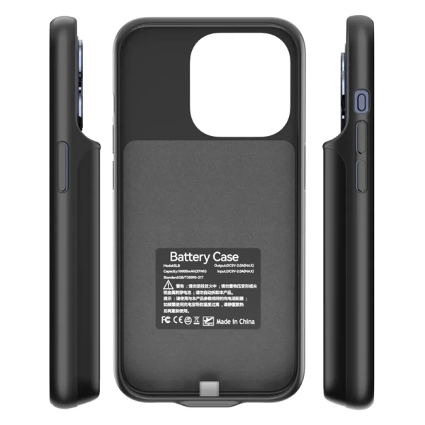 Чохол-зарядка для iPhone 15 Pro Max 6000 mAh black