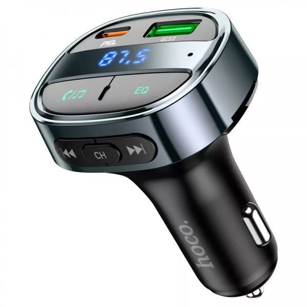 АЗУ Hoco FM Launcher E70 PD30W (USB+Type-C) blue