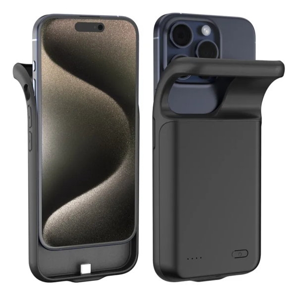 Чохол-зарядка для iPhone 15 Pro Max 6000 mAh black