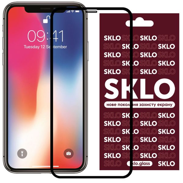 Захисне скло SKLO 3D (full glue) для Apple iPhone 11 Pro Max/XS Max (6.5")