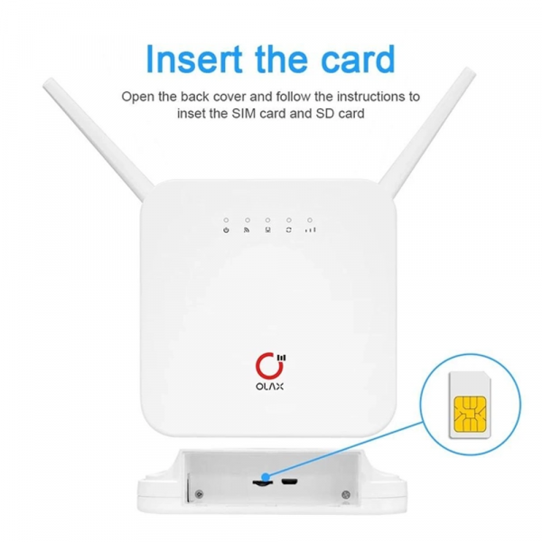Маршрутизатор с аккумулятором Olax X300G1B 4G/LTE 4000mAh 300Мбит/с 2.4Ггц (XRSGSB420003W 610)