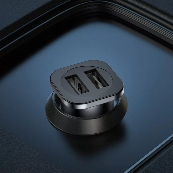 Автомобильное ЗУ Hoco NZ4 Wise Road (2 USB) metal gray