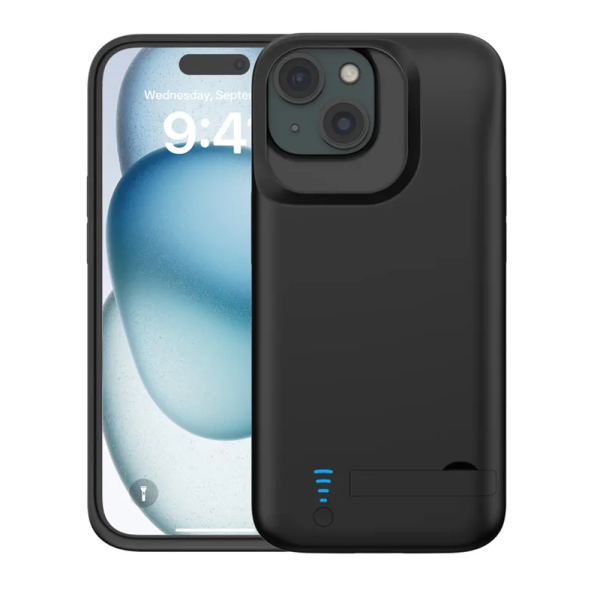 Чохол-зарядка для iPhone 15 Plus 6000 mAh black