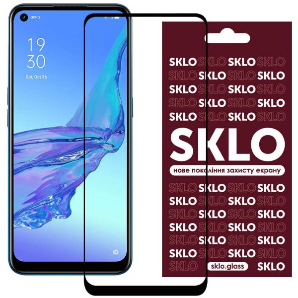 Захисне скло SKLO 3D (full glue) для Oppo A74 4G/Realme 8/8 Pro