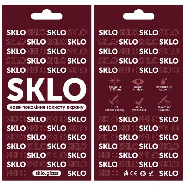 Защитное стекло SKLO 3D (full glue) для TECNO Spark 7 / Spark 7 Go