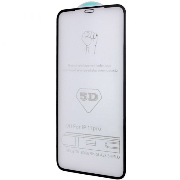 Захисне скло 5D Hard (full glue) (тех.пак) для Apple iPhone 11 Pro (5.8") / X / XS