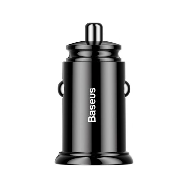 Автомобильное ЗУ Baseus Circular Plastic QC 3.0 30W 2USB black