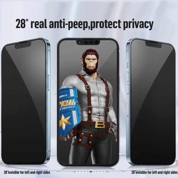 Захисне 2.5D скло Blueo Full Cover Anti-Peep для Apple iPhone 13 Pro Max/14 Plus (6.7")
