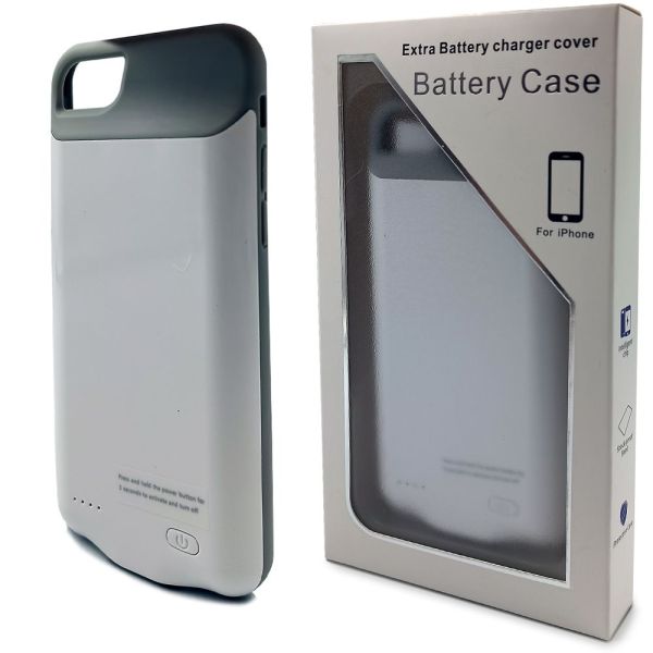Чохол-акумулятор для iPhone 6, 6s, 7, 8/SE 2020 (6000 mAh) White